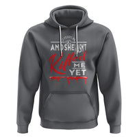 2nd Wedding Anniversary Hoodie 2 Years And She Hasn't Killed Me Yet Marriage Couple Matching - Wonder Print Shop