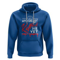 2nd Wedding Anniversary Hoodie 2 Years And She Hasn't Killed Me Yet Marriage Couple Matching - Wonder Print Shop