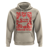 5th Wedding Anniversary Hoodie 5 Years Down Forever To Go Marriage Couple - Wonder Print Shop