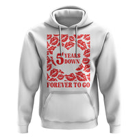 5th Wedding Anniversary Hoodie 5 Years Down Forever To Go Marriage Couple - Wonder Print Shop