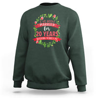 20th Wedding Anniversary Sweatshirt Marriaged For 20 Years Nothing Scares Me - Wonder Print Shop
