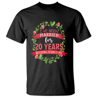 20th Wedding Anniversary T Shirt Marriaged For 20 Years Nothing Scares Me - Wonder Print Shop