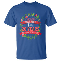 20th Wedding Anniversary T Shirt Marriaged For 20 Years Nothing Scares Me - Wonder Print Shop