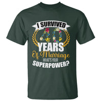 40th Wedding Anniversary T Shirt I Survived 40 Years Of Marriage What's Your Superpower? - Wonder Print Shop