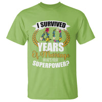 40th Wedding Anniversary T Shirt I Survived 40 Years Of Marriage What's Your Superpower? - Wonder Print Shop