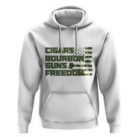 Cigars Bourbon Guns Freedom American Flag Hoodie - Wonder Print Shop