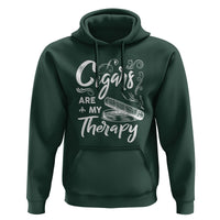 Cigar Lover Hoodie Cigars Are My Therapy Smoker Smoking - Wonder Print Shop
