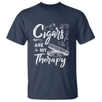 Cigar Lover T Shirt Cigars Are My Therapy Smoker Smoking - Wonder Print Shop