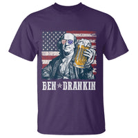 Funny 4th Of July Drinking T Shirt Ben Drankin Benjamin Franklin Patriotic Party - Wonder Print Shop