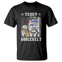 Funny 4th Of July Drinking T Shirt Teddy Boozevelt Theodore Roosevelt Patriotic Party - Wonder Print Shop