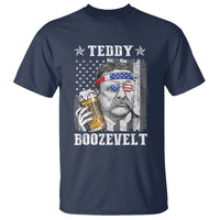 Funny 4th Of July Drinking T Shirt Teddy Boozevelt Theodore Roosevelt Patriotic Party - Wonder Print Shop