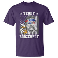 Funny 4th Of July Drinking T Shirt Teddy Boozevelt Theodore Roosevelt Patriotic Party - Wonder Print Shop