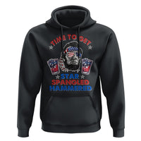 Funny 4th Of July Drinking Hoodie Time To Get Star Spangled Hammered Abraham Lincoln Patriotic Party - Wonder Print Shop