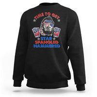 Funny 4th Of July Drinking Sweatshirt Time To Get Star Spangled Hammered Abraham Lincoln Patriotic Party - Wonder Print Shop