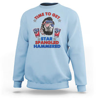 Funny 4th Of July Drinking Sweatshirt Time To Get Star Spangled Hammered Abraham Lincoln Patriotic Party - Wonder Print Shop