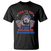 Funny 4th Of July Drinking T Shirt Time To Get Star Spangled Hammered Abraham Lincoln Patriotic Party - Wonder Print Shop