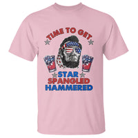 Funny 4th Of July Drinking T Shirt Time To Get Star Spangled Hammered Abraham Lincoln Patriotic Party - Wonder Print Shop