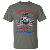 Funny 4th Of July Drinking T Shirt Time To Get Star Spangled Hammered Abraham Lincoln Patriotic Party - Wonder Print Shop