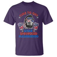 Funny 4th Of July Drinking T Shirt Time To Get Star Spangled Hammered Abraham Lincoln Patriotic Party - Wonder Print Shop