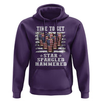 Funny 4th Of July Drinking Hoodie Time To Get Star Spangled Hammered Patriotic Party - Wonder Print Shop