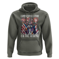 Funny 4th Of July Drinking Hoodie Everybody Gettin' Trashed On the Fourth American Opossum Patriotic Party - Wonder Print Shop