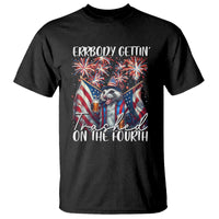 Funny 4th Of July Drinking T Shirt Everybody Gettin' Trashed On the Fourth American Opossum Patriotic Party - Wonder Print Shop
