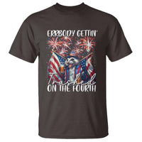 Funny 4th Of July Drinking T Shirt Everybody Gettin' Trashed On the Fourth American Opossum Patriotic Party - Wonder Print Shop