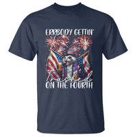 Funny 4th Of July Drinking T Shirt Everybody Gettin' Trashed On the Fourth American Opossum Patriotic Party - Wonder Print Shop