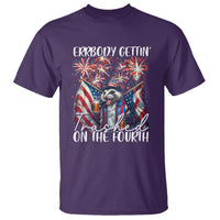 Funny 4th Of July Drinking T Shirt Everybody Gettin' Trashed On the Fourth American Opossum Patriotic Party - Wonder Print Shop
