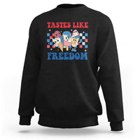 Funny 4th Of July Sweatshirt Tastes Like Freedom American Ice Cream - Wonder Print Shop