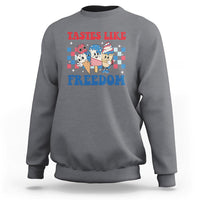 Funny 4th Of July Sweatshirt Tastes Like Freedom American Ice Cream - Wonder Print Shop