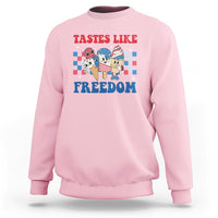 Funny 4th Of July Sweatshirt Tastes Like Freedom American Ice Cream - Wonder Print Shop