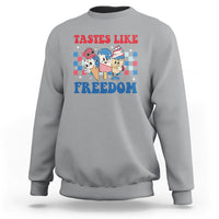 Funny 4th Of July Sweatshirt Tastes Like Freedom American Ice Cream - Wonder Print Shop