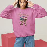 American Girly Sweatshirt Coquette Girl Vintage 4th Of July - Wonder Print Shop