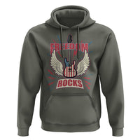 4th Of July Rock Lover Hoodie Freedom Rocks Patriotic Party - Wonder Print Shop