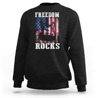 4th Of July Rock Lover Sweatshirt Freedom Rocks Patriotic Party - Wonder Print Shop
