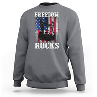 4th Of July Rock Lover Sweatshirt Freedom Rocks Patriotic Party - Wonder Print Shop