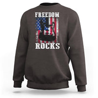 4th Of July Rock Lover Sweatshirt Freedom Rocks Patriotic Party - Wonder Print Shop