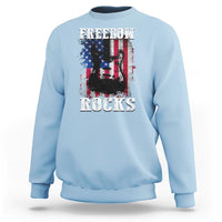 4th Of July Rock Lover Sweatshirt Freedom Rocks Patriotic Party - Wonder Print Shop