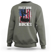 4th Of July Rock Lover Sweatshirt Freedom Rocks Patriotic Party - Wonder Print Shop