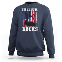 4th Of July Rock Lover Sweatshirt Freedom Rocks Patriotic Party - Wonder Print Shop