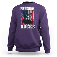4th Of July Rock Lover Sweatshirt Freedom Rocks Patriotic Party - Wonder Print Shop