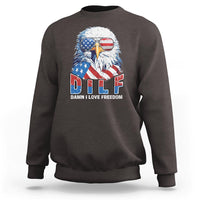Funny 4th Of July Sweatshirt Damn I Love Freedom - Wonder Print Shop