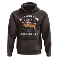 Funny 4th Of July Hoodie Hot Diggity Dog I Love USA - Wonder Print Shop
