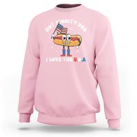 Funny 4th Of July Sweatshirt Hot Diggity Dog I Love USA - Wonder Print Shop