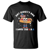 Funny 4th Of July T Shirt Hot Diggity Dog I Love USA - Wonder Print Shop