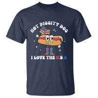 Funny 4th Of July T Shirt Hot Diggity Dog I Love USA - Wonder Print Shop