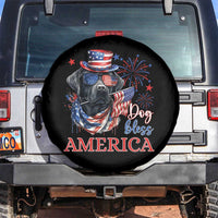 4th Of July Dog Bless America US Patriotic Spare Tire Cover