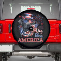 4th Of July Dog Bless America US Patriotic Spare Tire Cover