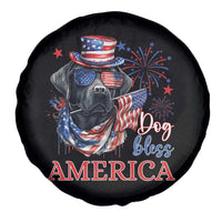 4th Of July Dog Bless America US Patriotic Spare Tire Cover